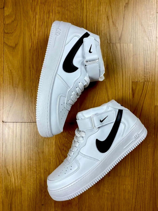 Nike Air force Mid White Black Logo - Postu Tienda
